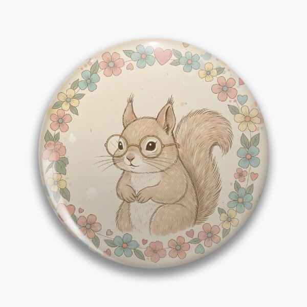 Item preview, Vintage Squirrel with Round Glasses – Retro Animal Art designed and sold by LMDIGITAL6.