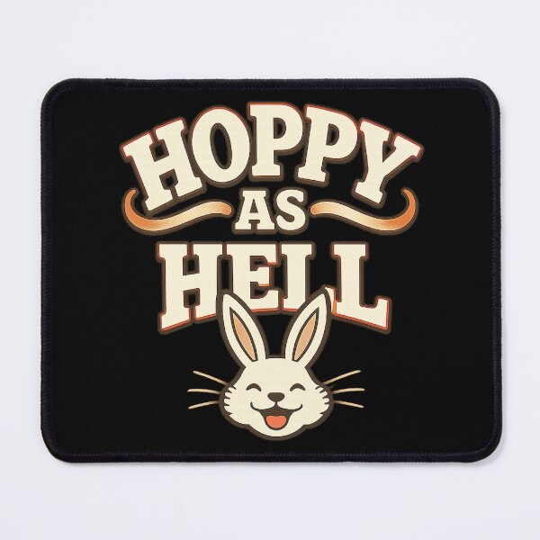 Item preview, Hoppy As Hell - Funny Retro Easter Bunny Design designed and sold by Lichtisign.