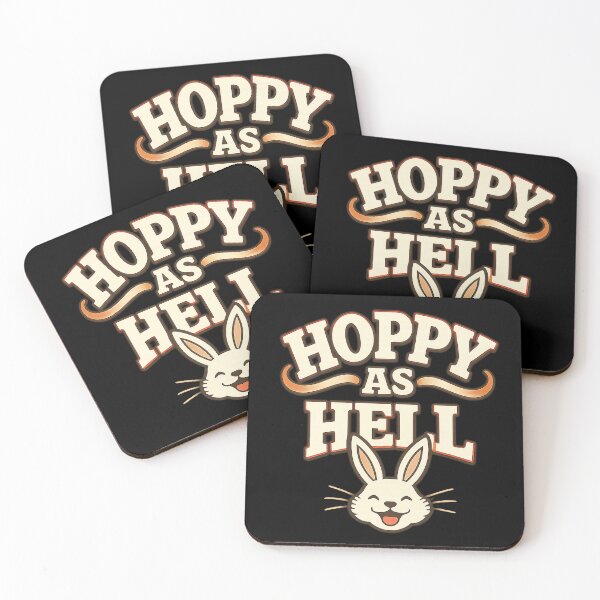Item preview, Hoppy As Hell - Funny Retro Easter Bunny Design designed and sold by Lichtisign.