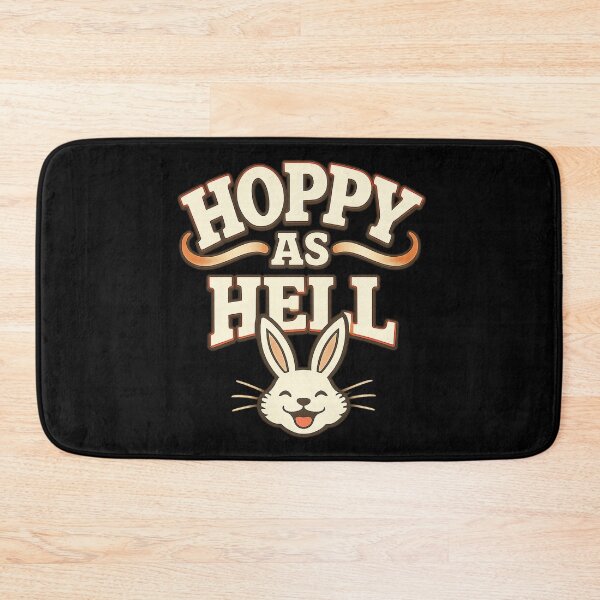 Item preview, Hoppy As Hell - Funny Retro Easter Bunny Design designed and sold by Lichtisign.