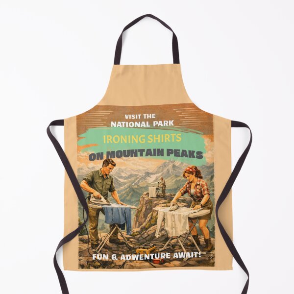 Item preview, Extreme Ironing National Park - Vintage Adventure Poster designed and sold by Pukisdaizi.