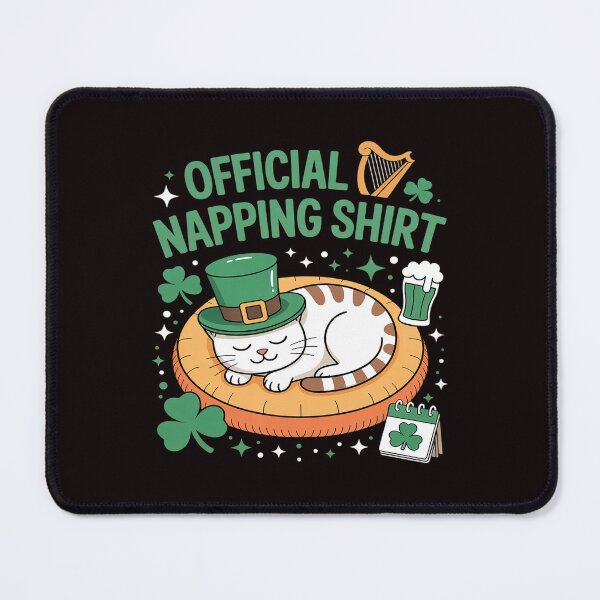 Item preview, Official Napping Sleepy Cat St. Patrick's Day designed and sold by lavethediso.