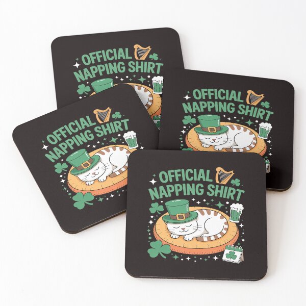 Item preview, Official Napping  Sleepy Cat St. Patrick's Day designed and sold by lavethediso.