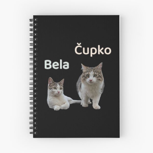 Item preview, Personalized Cat Names Design – Minimalist Pet Art (Bela & Čupko) designed and sold by MB-CatPrints.