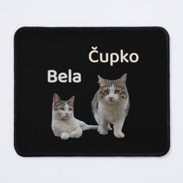 Item preview, Personalized Cat Names Design – Minimalist Pet Art (Bela & Čupko) designed and sold by MB-CatPrints.
