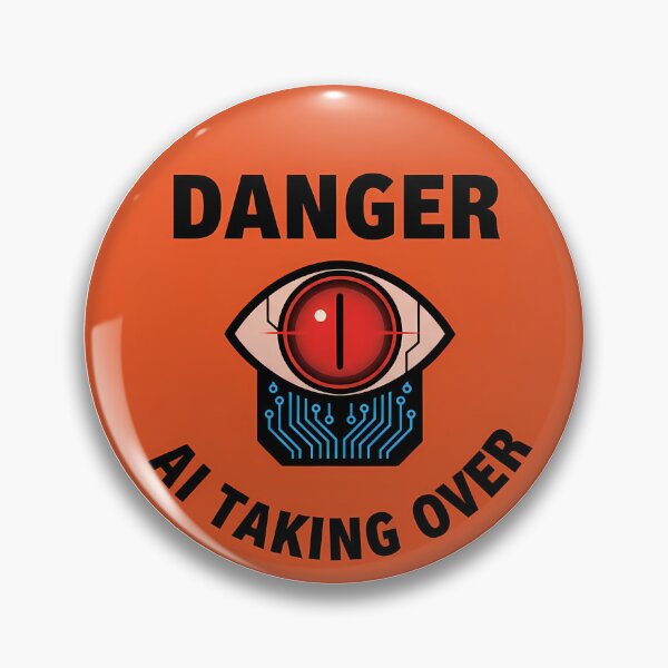 Item preview, AI Taking Over Dystopian Eye - Sci-Fi Tech Danger Sign designed and sold by safetysignprod.