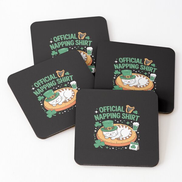 Item preview, Official Napping Sleepy Cat St. Patrick's Day designed and sold by chaeningplan.
