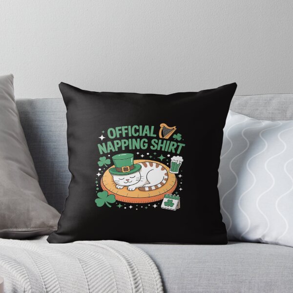 Item preview, Official Napping Sleepy Cat St. Patrick's Day designed and sold by chaeningplan.