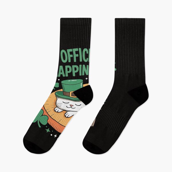 Item preview, Official Napping Sleepy Cat St. Patrick's Day designed and sold by chaeningplan.