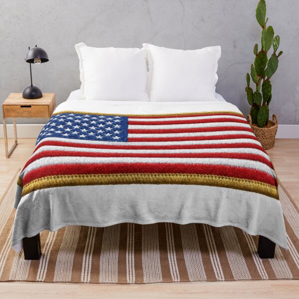 Item preview, USA Flag Embroidered Patch – American Flag Textile Illustration designed and sold by jusmich.