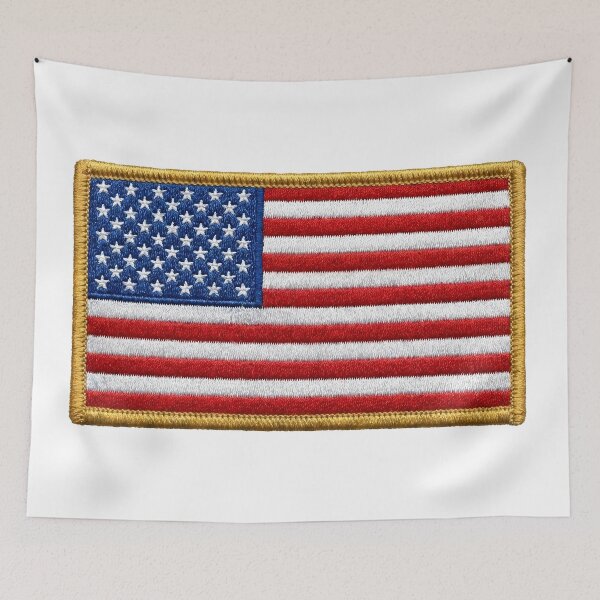 Item preview, USA Flag Embroidered Patch – American Flag Textile Illustration designed and sold by jusmich.