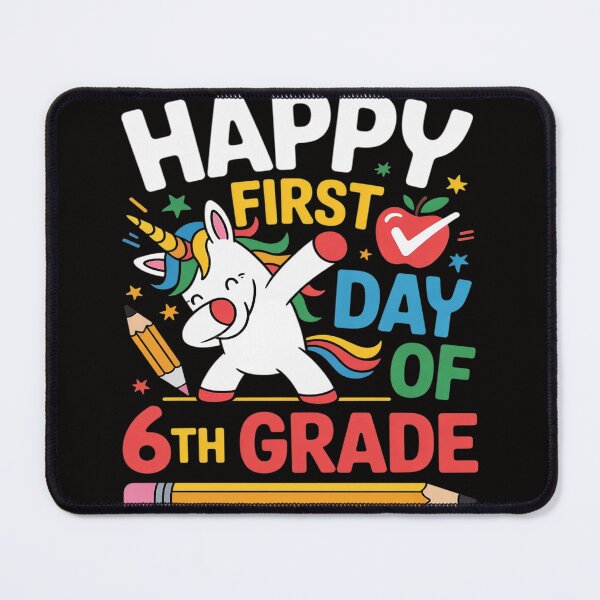 Item preview, Unicorn Happy First Day Of 6th Grade Kids Teacher designed and sold by chaeningplan.