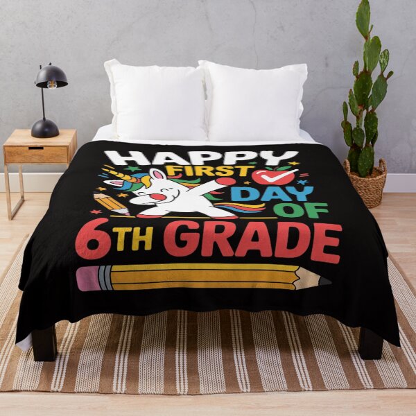 Item preview, Unicorn Happy First Day Of 6th Grade Kids Teacher designed and sold by chaeningplan.