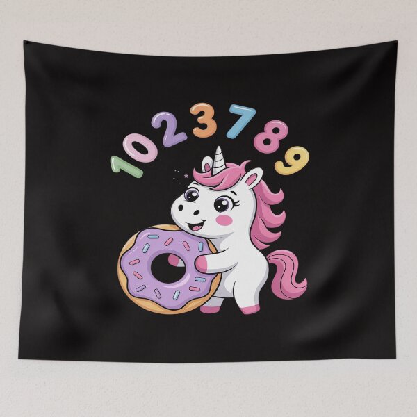 Item preview, Unicorn Holding Donut Numbers Math Day Fn Number Day designed and sold by chaeningplan.