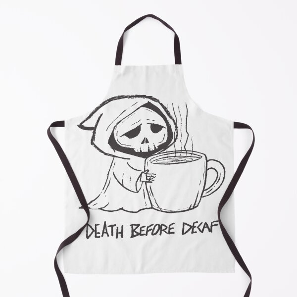 Item preview, Grim Reaper Sketch with "Death Before Decaf" Text designed and sold by MAF_Merch.