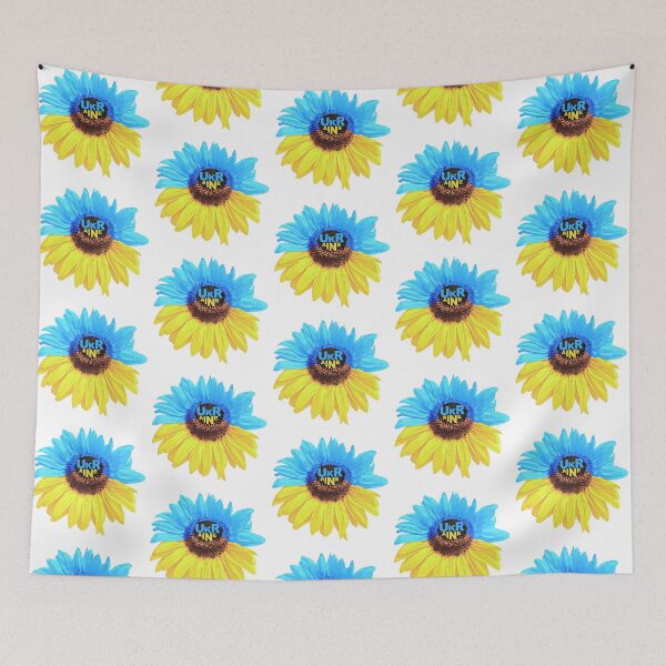 Item preview, Blue and Yellow Ukrainian Sunflower "Ukraine" – Patriotic Flag Design designed and sold by Artycom.