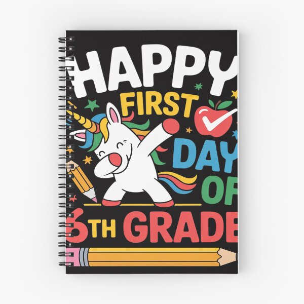 Item preview, Unicorn Happy First Day Of 6th Grade Kids Teacher designed and sold by Vexat062Art.