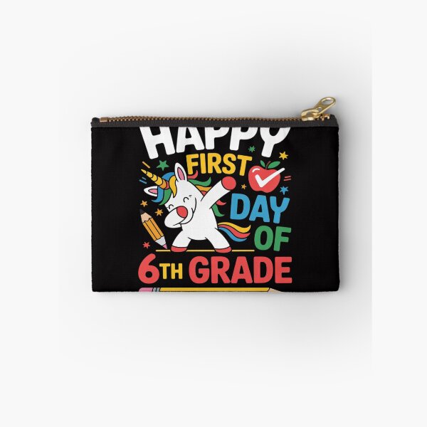 Item preview, Unicorn Happy First Day Of 6th Grade Kids Teacher designed and sold by Vexat062Art.