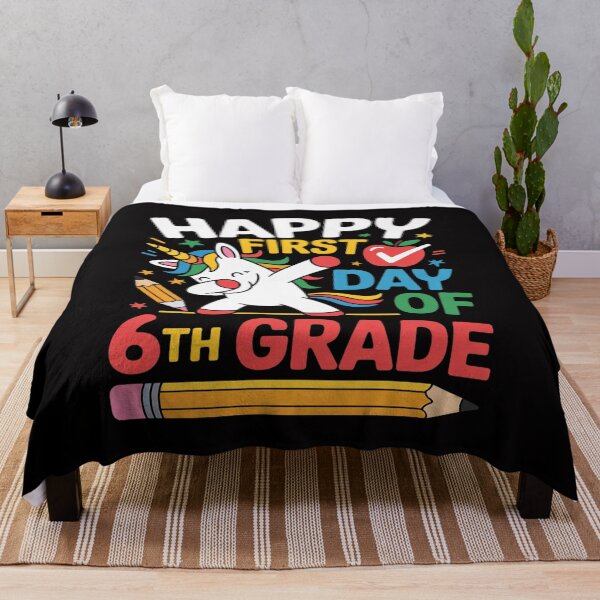 Item preview, Unicorn Happy First Day Of 6th Grade Kids Teacher designed and sold by Vexat062Art.