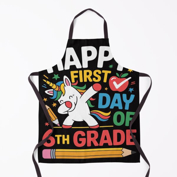 Item preview, Unicorn Happy First Day Of 6th Grade Kids Teacher designed and sold by Vexat062Art.