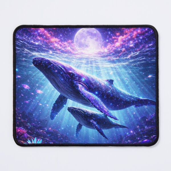 Item preview, Whale and Calf in a Cosmic Ocean designed and sold by ImaginingNebulae.