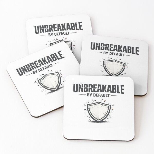 Item preview, Unbreakable by Default – Minimalist Strength Shield Design designed and sold by LevelUpLab.