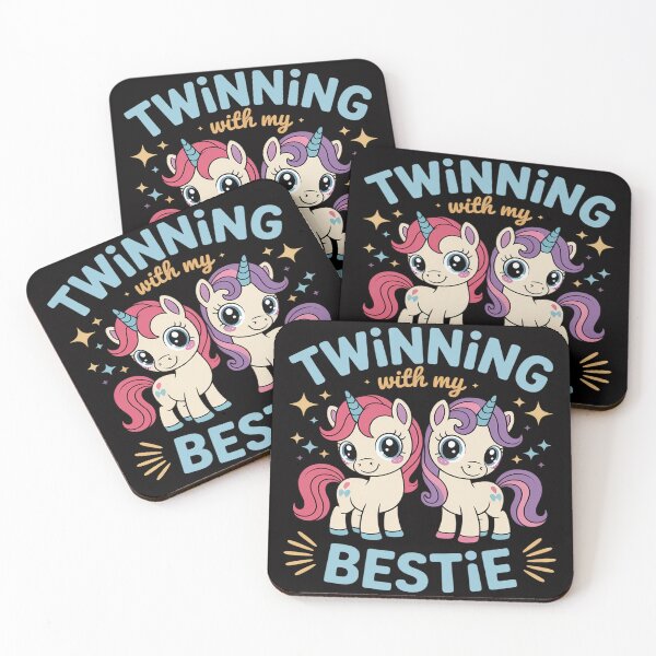 Artikelvorschau, Partnerlook-Zwillinge, Zwillinge-Tag, Partnerlook-Beste-Freundin, Einhorn entworfen und verkauft von Vexat062Art.