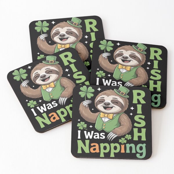Item preview, Irish I Was Napping, St. Patricks Day Sloth designed and sold by Vexat062Art.