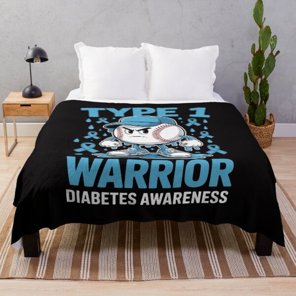 Item preview, T1D Warrior Type 1 Diabetes Awareness Blue Baseball Drip designed and sold by Vexat062Art.