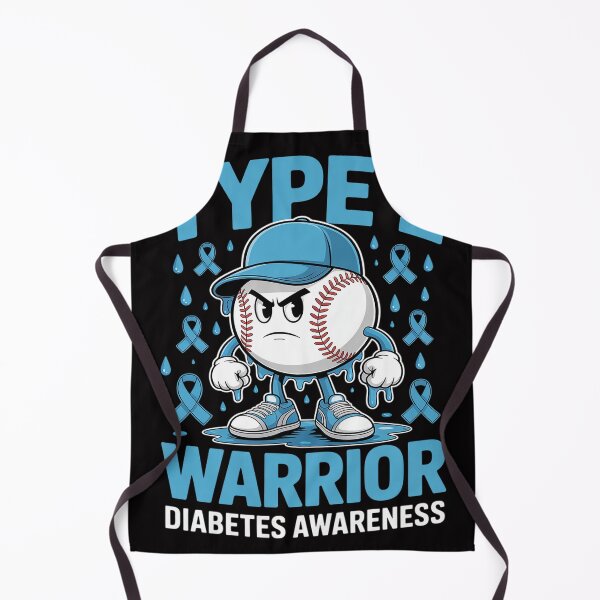 Item preview, T1D Warrior Type 1 Diabetes Awareness Blue Baseball Drip designed and sold by Vexat062Art.