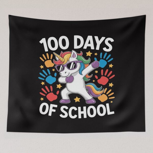 Item preview, Unicorn Dabbing Happy 100th Day of School Teachers 100 Days designed and sold by Vexat062Art.