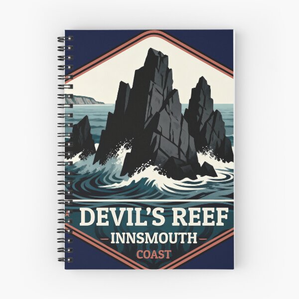 Item preview, Devil’s Reef – Innsmouth Coast Vintage Travel Badge designed and sold by GEEK-FACTORY-EU.
