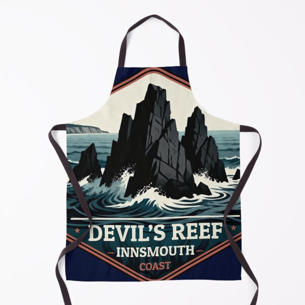 Item preview, Devil’s Reef – Innsmouth Coast Vintage Travel Badge designed and sold by GEEK-FACTORY-EU.