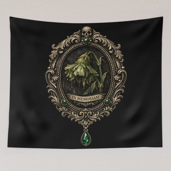 Item preview, In Memoriam – Gothic Mourning Botanical Frame designed and sold by Mouraludia.