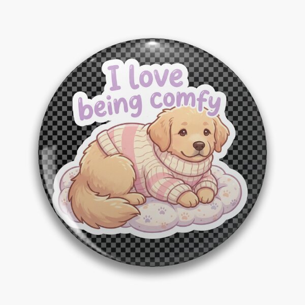 Item preview,  Cute I love being Comfy golden retriever puppy design designed and sold by Vintage Designs +.