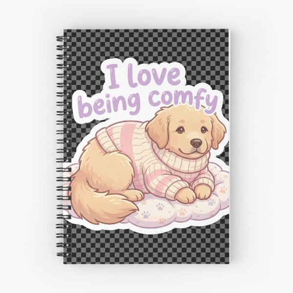 Item preview,  Cute I love being Comfy golden retriever puppy design designed and sold by Vintage Designs +.