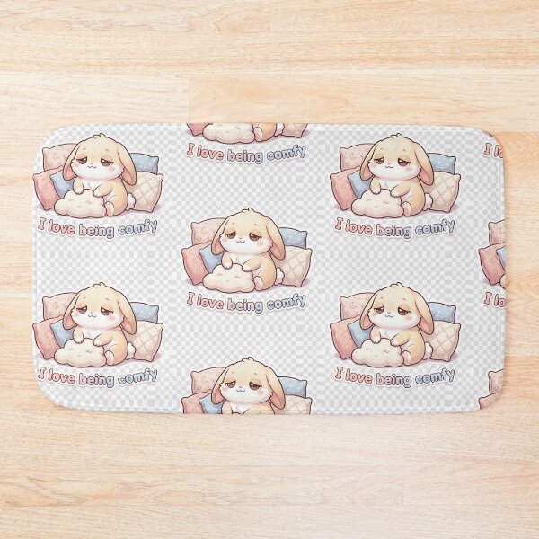 Item preview, Cute I love being Comfy flopsy bunny cartoon design designed and sold by Vintage Designs +.