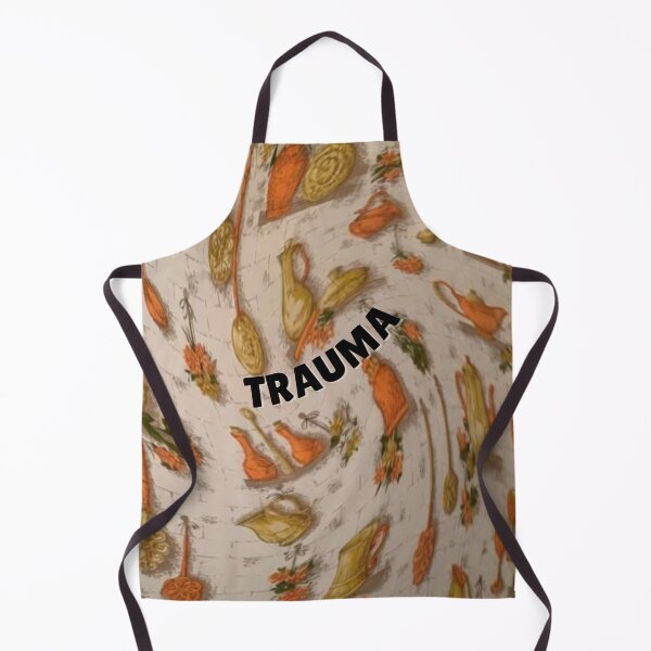 Item preview, Trauma - Vintage Orange and Gold Kitchen Wallpaper designed and sold by WigOutlet.