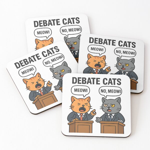 Item preview, Debate Cats – Funny Political Parody with Talking Cats designed and sold by darkan1.