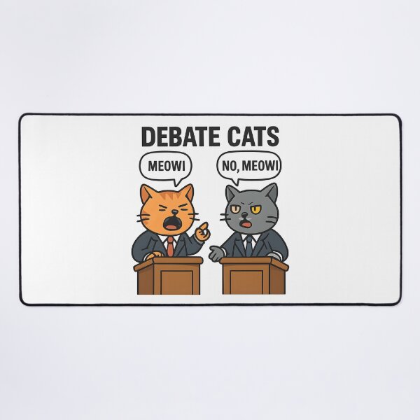 Item preview, Debate Cats – Funny Political Parody with Talking Cats designed and sold by darkan1.