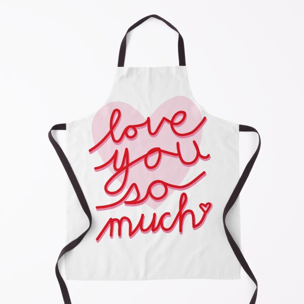 Item preview, Love You So Much - Red Cursive Script with Heart & Pink Shadow designed and sold by Vector Woofs.
