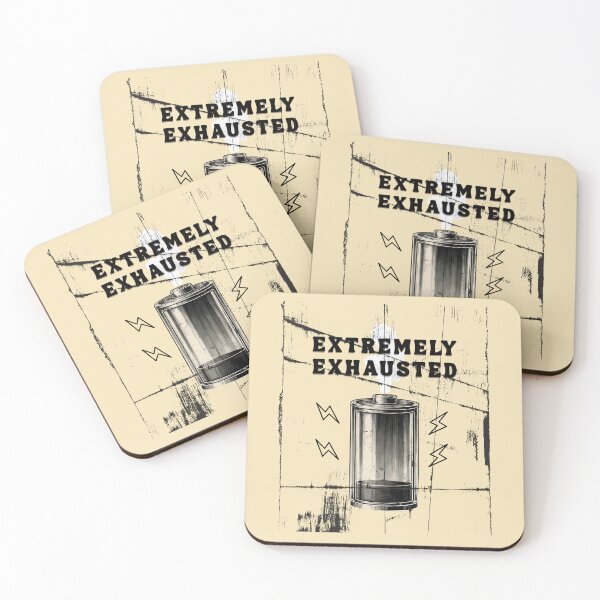 Item preview, Extremely Exhausted - Vintage Low Battery Aesthetic designed and sold by Pukisdaizi.