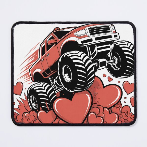 Item preview, I'm Ready to Crush 67 Hearts – Monster Truck Valentine Power Tee designed and sold by Viktorio Art Shop.
