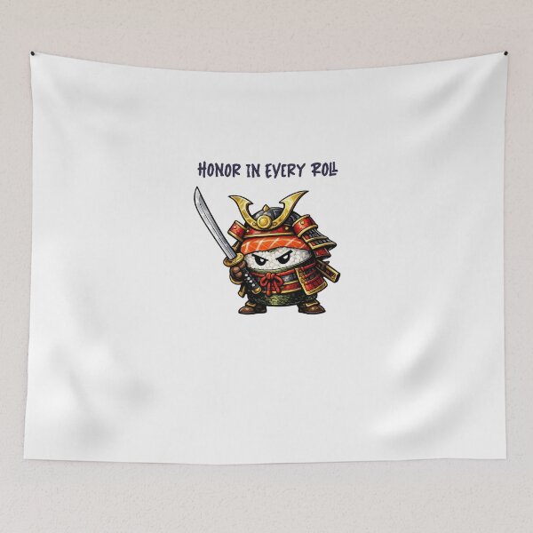Item preview, Samurai Sushi Warrior – Fierce Japanese Food Fighter designed and sold by DigiWoosh.