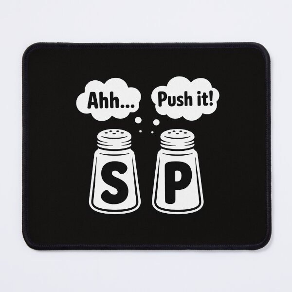 Item preview, GGT Salt and Pepper Shakers Saying Ahh Push It 80s 90s designed and sold by HudsonErik.