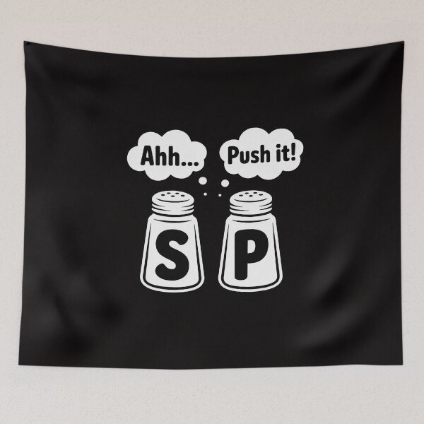 Item preview, GGT Salt and Pepper Shakers Saying Ahh Push It 80s 90s designed and sold by HudsonErik.