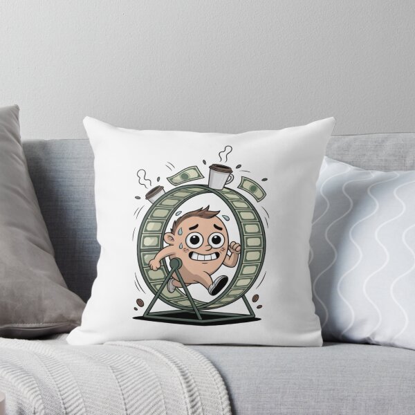 Item preview, Rat Race Life – Funny Money Wheel Cartoon Hustle Illustration designed and sold by Dospart.