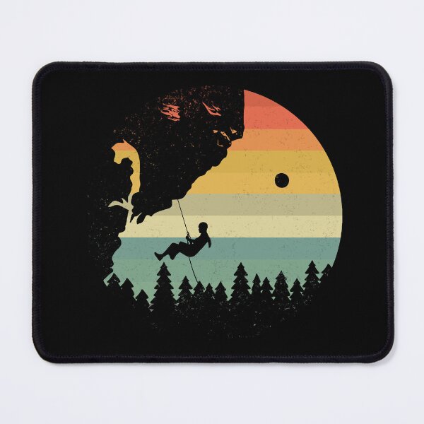 Item preview, Retro Rock Climbing Woman Bouldering Design designed and sold by GetGoodFit.