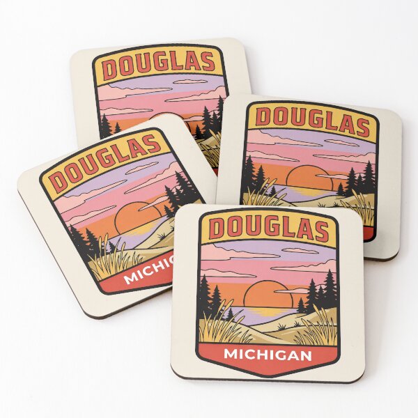 Item preview, Douglas Michigan - Vintage Lake Michigan Sunset Design designed and sold by TheOldMittenIllustrated.