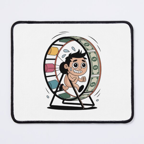 Item preview, Rat Race Life – Funny Money Wheel Cartoon Hustle Illustration designed and sold by Dospart.